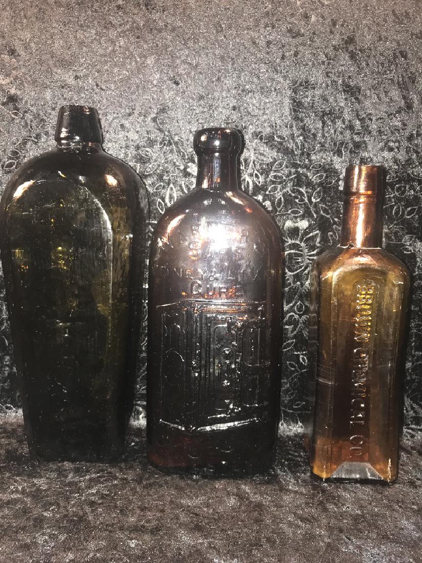 3 Antique Medicine Bottles (1 of 9)