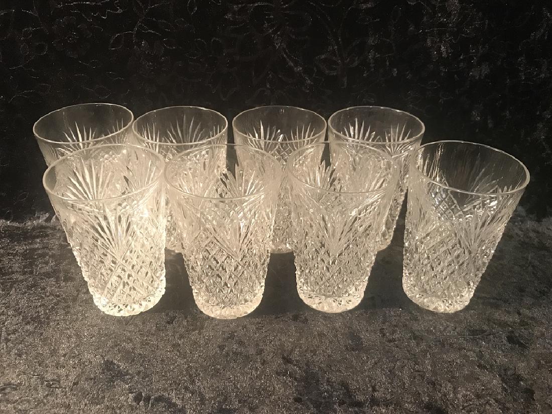 8 Cut Glass 3.5" Juice Glasses (1 of 7)