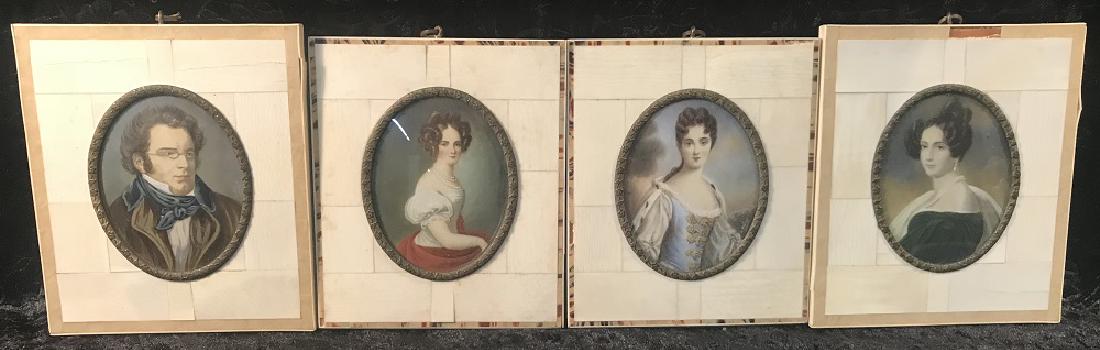 Four Miniature Portrait Paintings (1 of 14)