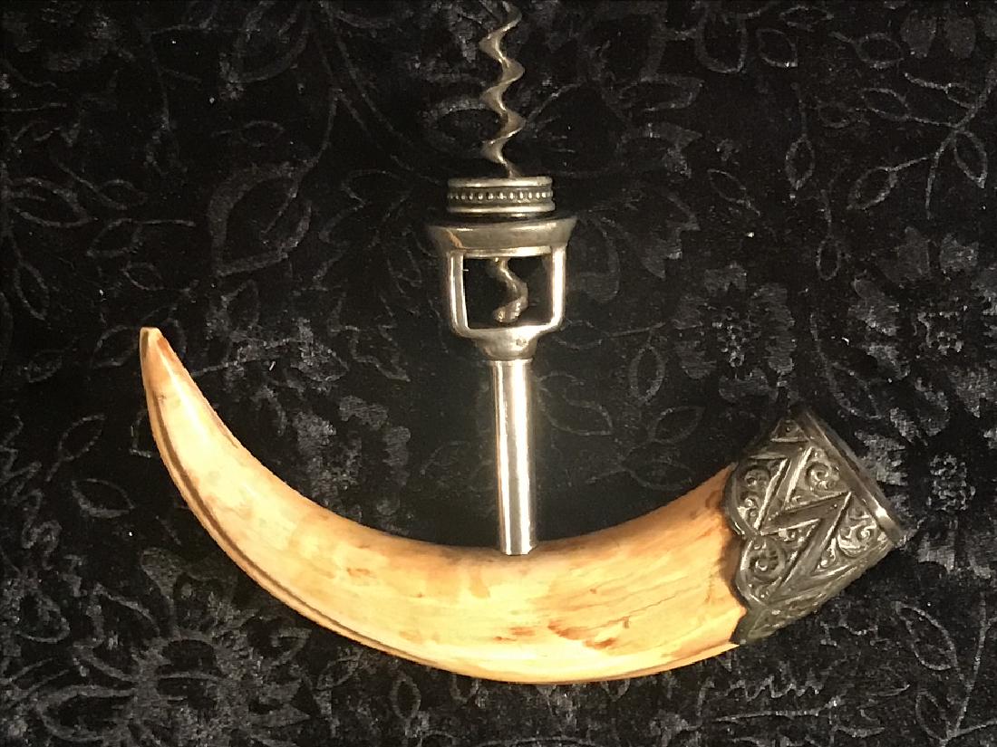 A Sterling Silver, Horn, & Steel Corkscrew (1 of 6)