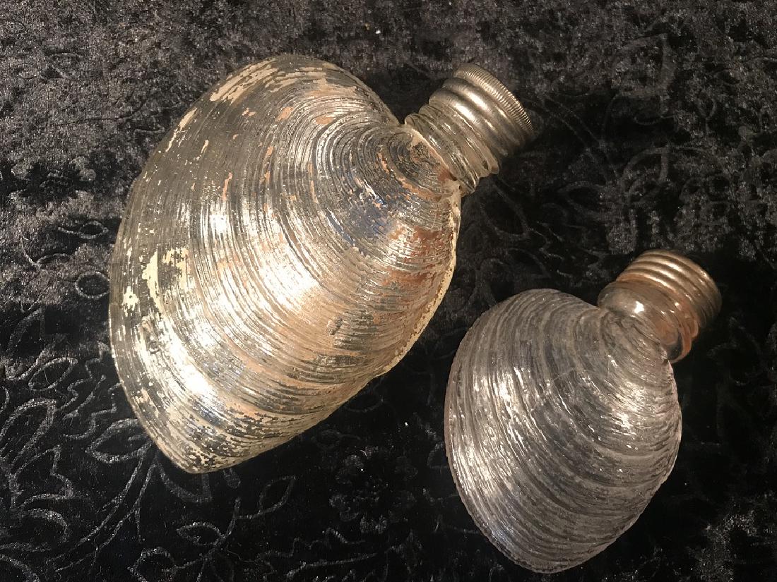 2 Glass Clam Shell Flasks (1 of 3)