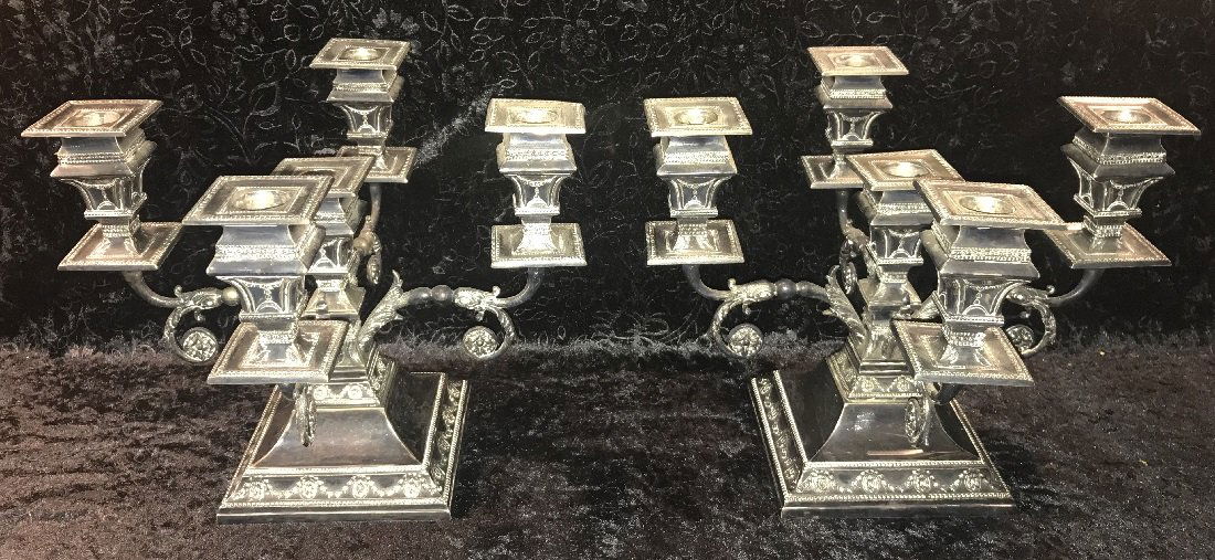 Pair Gorham Silverplate Candelabra (1 of 6)