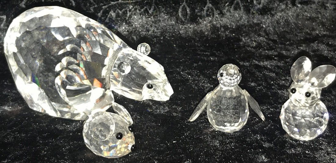 4 Swarovski Crystal Animal Figurines (1 of 6)