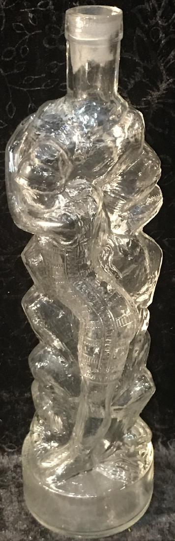 Mold Blown Figural Glass Bottle (1 of 3)