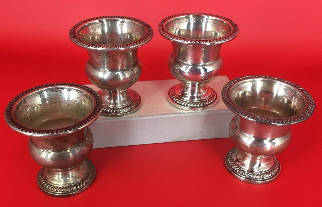 4 Sterling Weighted Egg Cups Toothpick Urns (1 of 6)