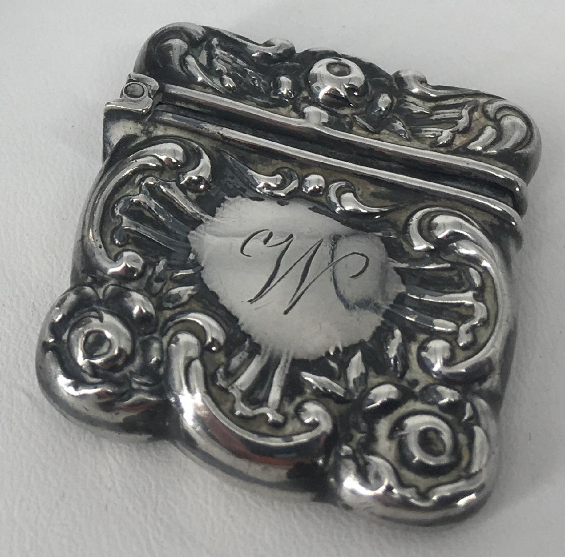 Vesta Case Victorian Match Safe Sterling Hinged (1 of 4)