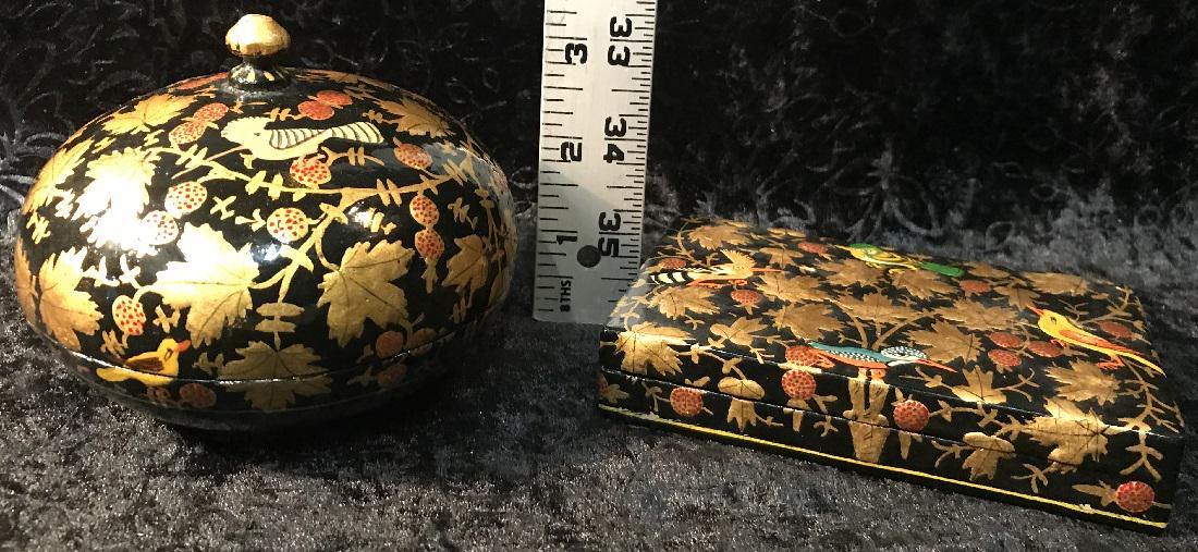2 Kashmir Lacquerware Boxes (1 of 6)