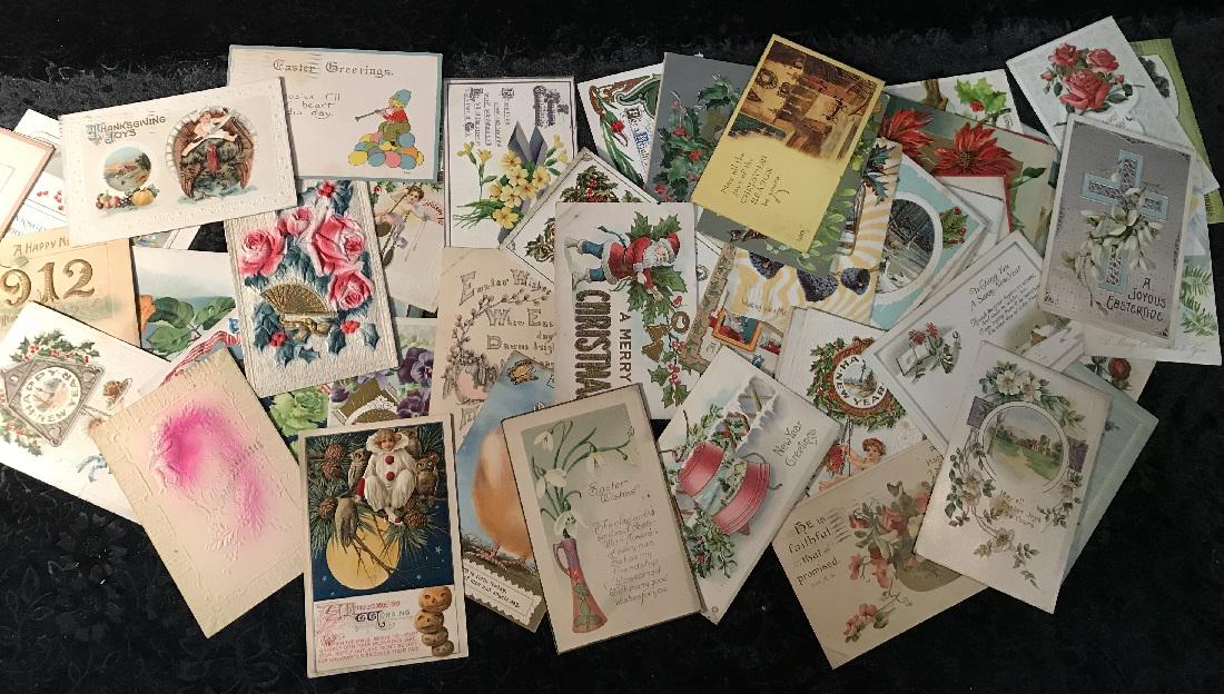 Lot of Antique Postcards Including Halloween (1 of 10)