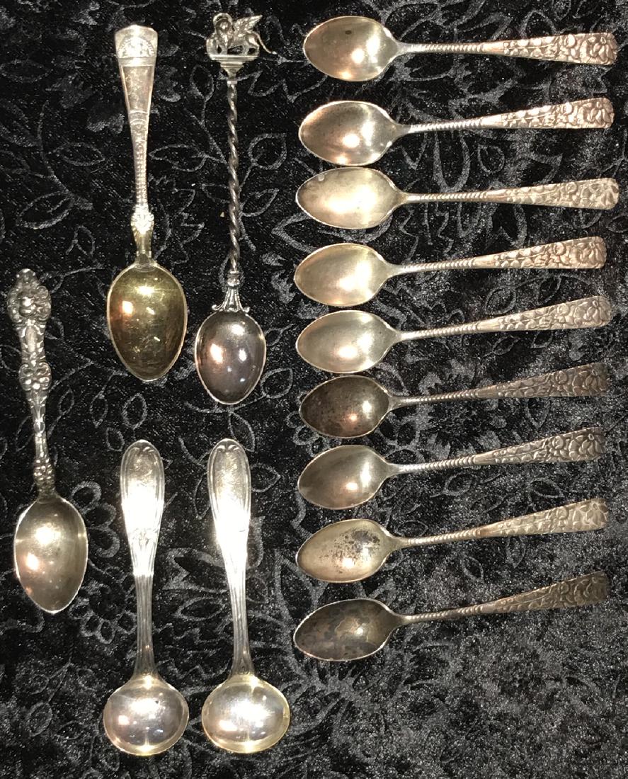 14 Silver Demitasse Spoons - Approx 118 grams (1 of 5)