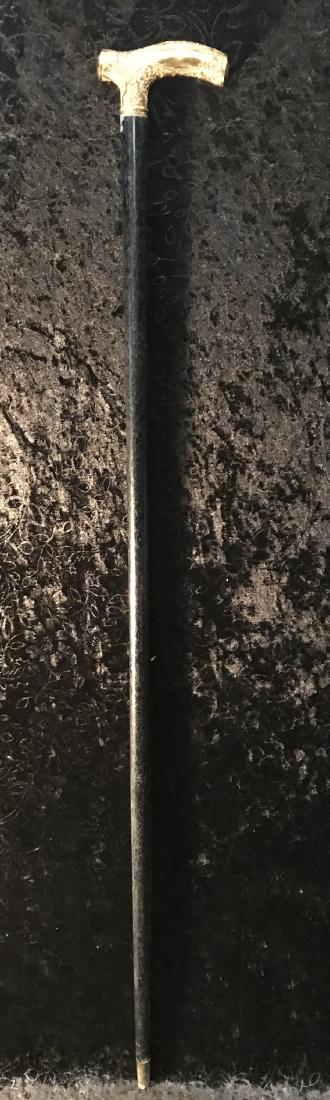 Gold Plated & Ebonized Wood Walking Stick (1 of 5)