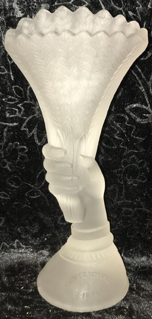 Gillinder 1876 Centennial Expo Hand & Wheat Vase (1 of 6)