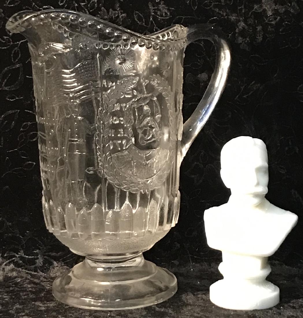 Adm Dewey Gridley Pitcher USN & Milk Glass Bust (1 of 17)