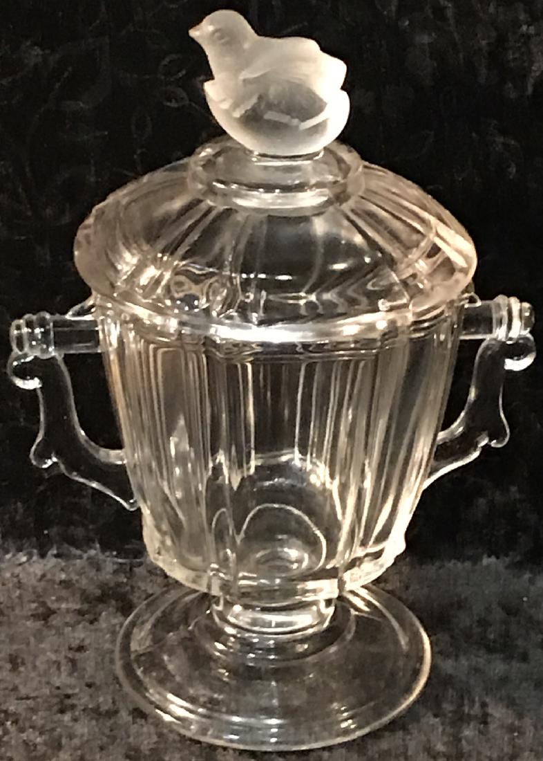 Hatching Chick Frosted 2 Handled Compote EAPG (1 of 7)