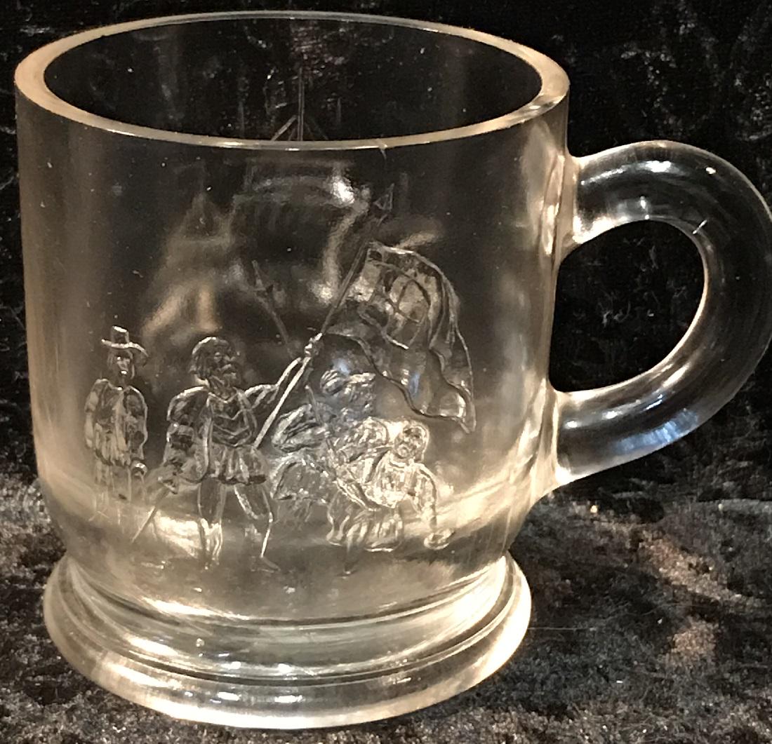 1893 Chicago Words Fair Columbian Expo Child Cup: 1893 Chicago Words Fair Columbian Expo Child Cup Cute little pressed glass child's cup souvenir from the 1893 Expo 2.75" T and no chips found Sides have Columbus' Exporation/Colony Group with Sailing 