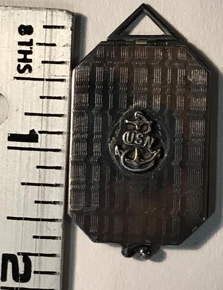 Sterling Sweetheart Locket USN & Sailor Letters: Sterling Sweetheart Locket USN & Sailor Letters 1 7/8" including loop at top 12.28g Book a Sailor's Letter by Jordan Liberty Portfolio Company