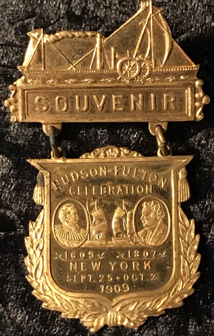 Hudson Fulton Celebration Badge 1909 New York (1 of 5)