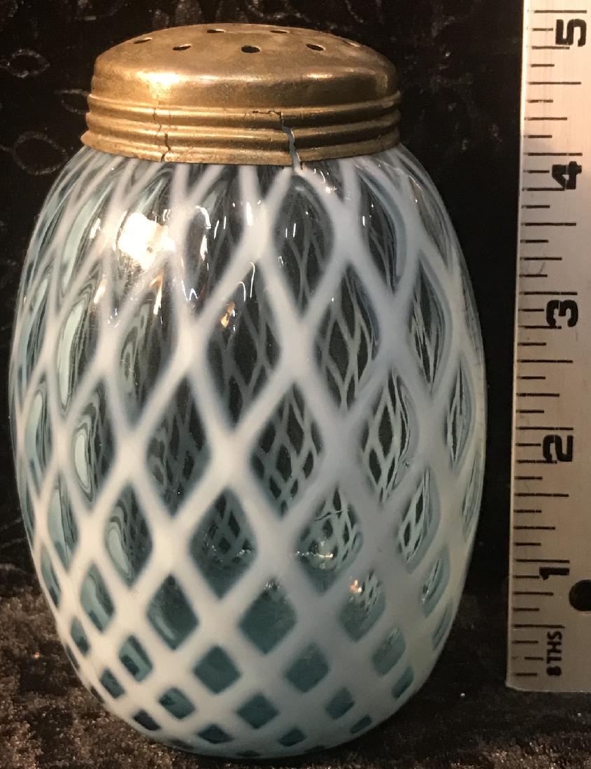 Bubble Lattice Blue Opalescent Sugar Shaker (1 of 5)