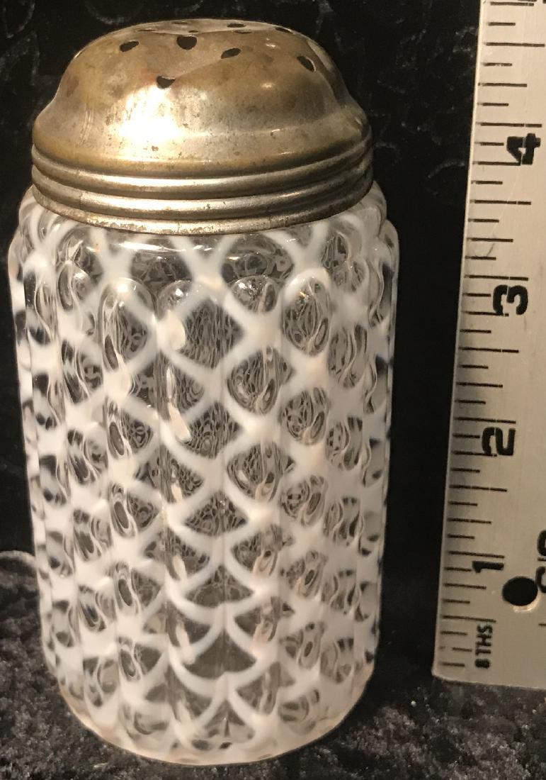 Northwood Ribbed Lattice Opalescent Sugar Shaker (1 of 5)