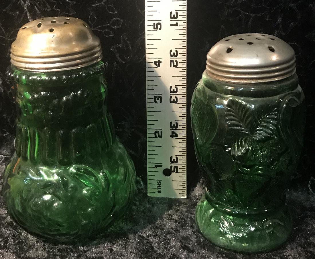 2 EAPG Green Glass Sugar Shakers (1 of 10)