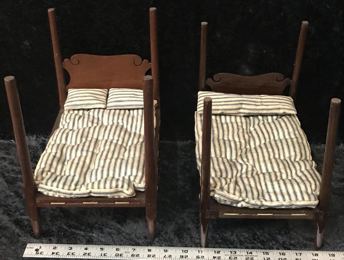Pair Colonial Style Dollhouse Rope Beds (1 of 4)