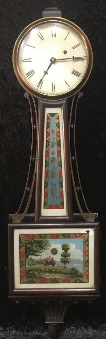 Herschede Reverse Painted Weighted Banjo Clock (1 of 12)