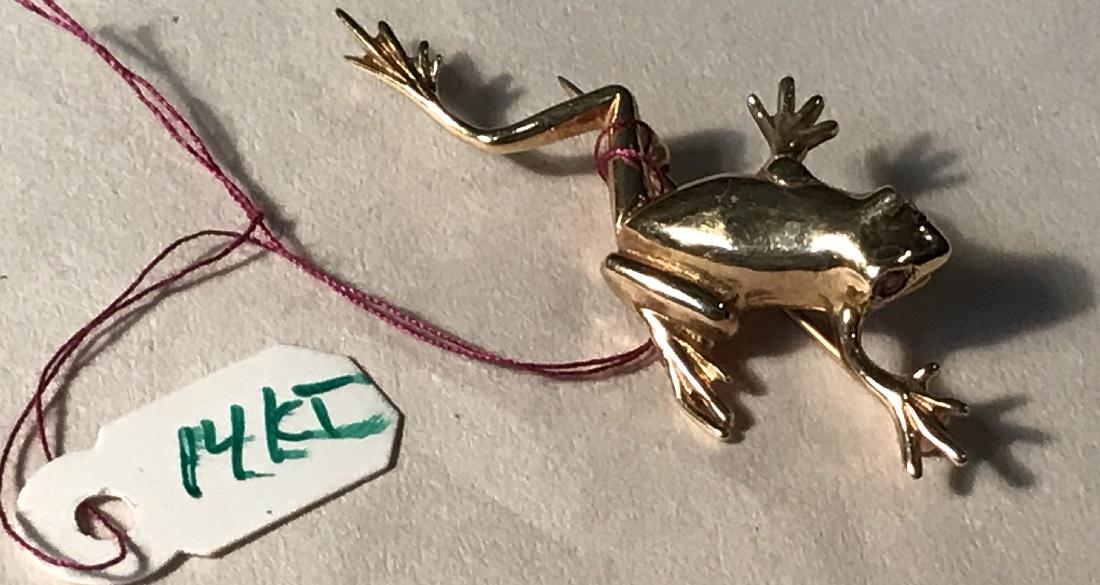14K Gold Frog Pin (1 of 5)