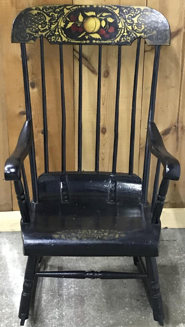 Stencil Painted Boston Rocker (1 of 8)