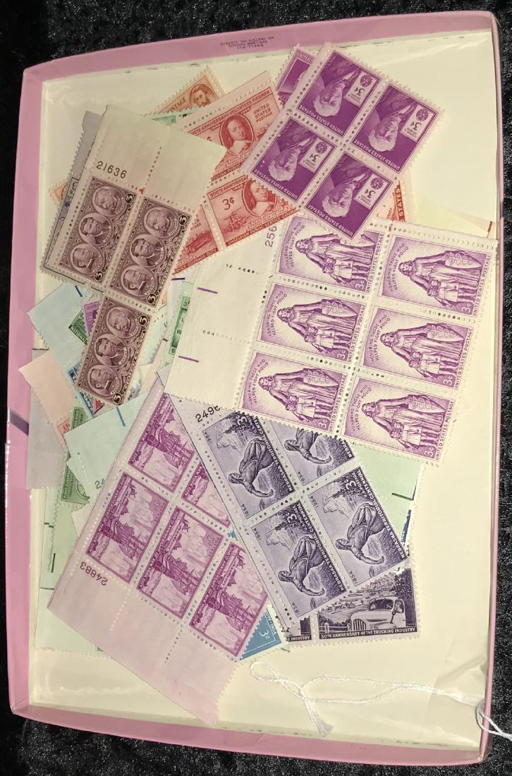 Lot of Unused US Postage Stamp Blocks (1 of 4)