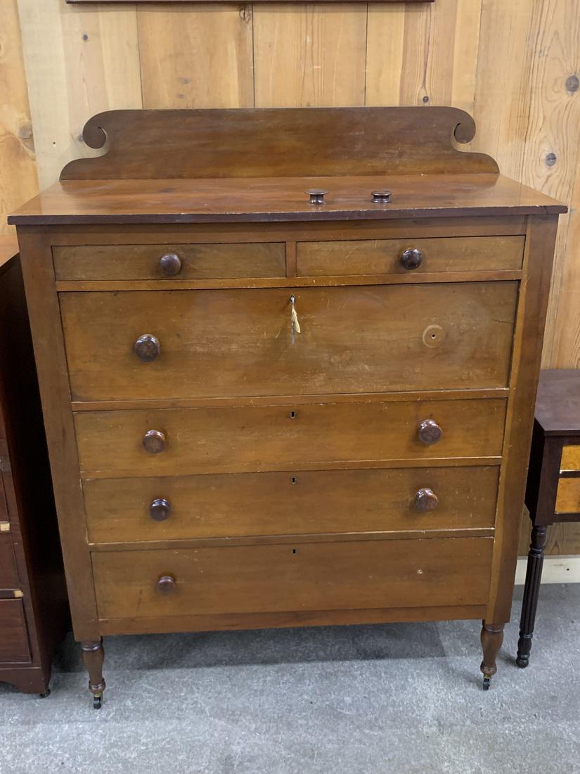 Country Sheraton Cherry Chest of Drawers (1 of 6)