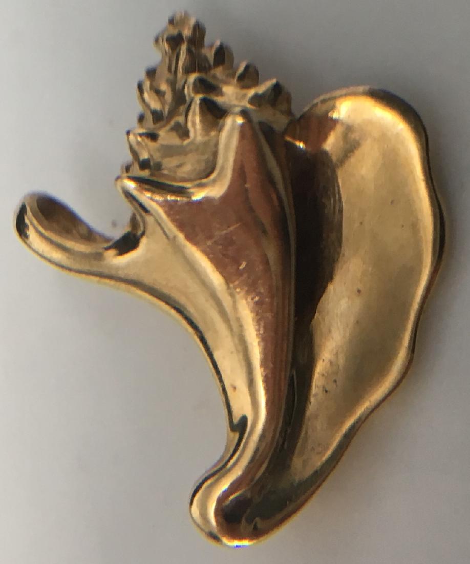 14KT Gold Conch Shell Pendant Charm 3.28g: 14KT Gold Conch Shell Pendant Charm 3.28g