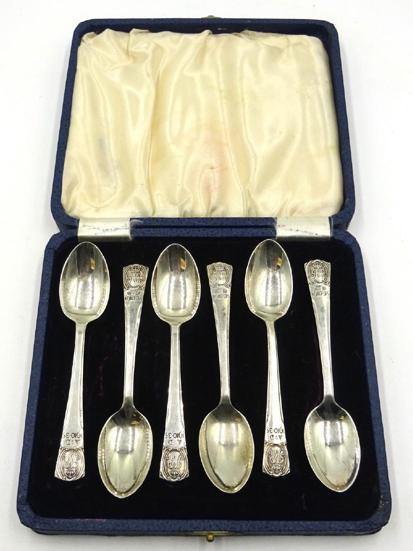 Set of six silver Coronation spoons by R Bond & Co, (1 of 3)