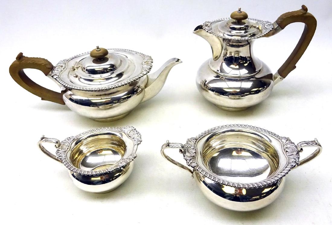 Four piece silver tea set by SI Sheffield 1940 73oz (1 of 7)