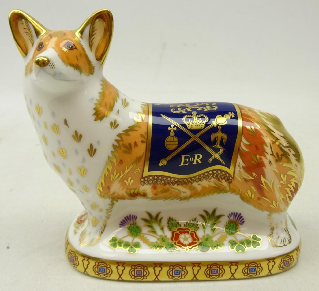 Royal Crown Derby limited edition 'One Hundred Royal: Royal Crown Derby limited edition 'One Hundred Royal Years' paperweight, gold stopper, boxed with signed certificate and a Royal Worcester limited edition cathedral appeal goblet (2)