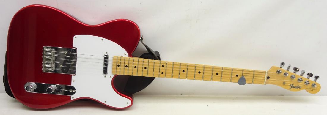 Fender Telecaster electric Guitar made in Japan, Candy: Fender Telecaster electric Guitar made in Japan, Candy Apple Red Finish No.Q083879, with strap and soft carry case, L98cm