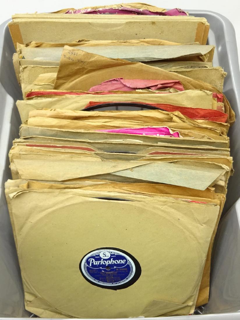 Quantity of 78rpm, predominantly Jazz records including;: Quantity of 78rpm, predominantly Jazz records including; 'Fats' Waller, Bennie Goodman's Boys, The Ink Spots, Peggy Lee etc, in one box