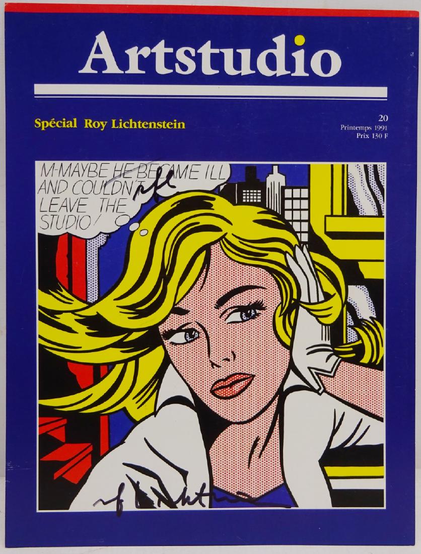 'M-Maybe he became ill and couldn't leave the studio',: 'M-Maybe he became ill and couldn't leave the studio', colour lithograph pub. Artstudio, Paris 1991, signed in felt tip pen by Roy Lichtenstein (American 1923-1997) 27cm x 20.5cm unframed