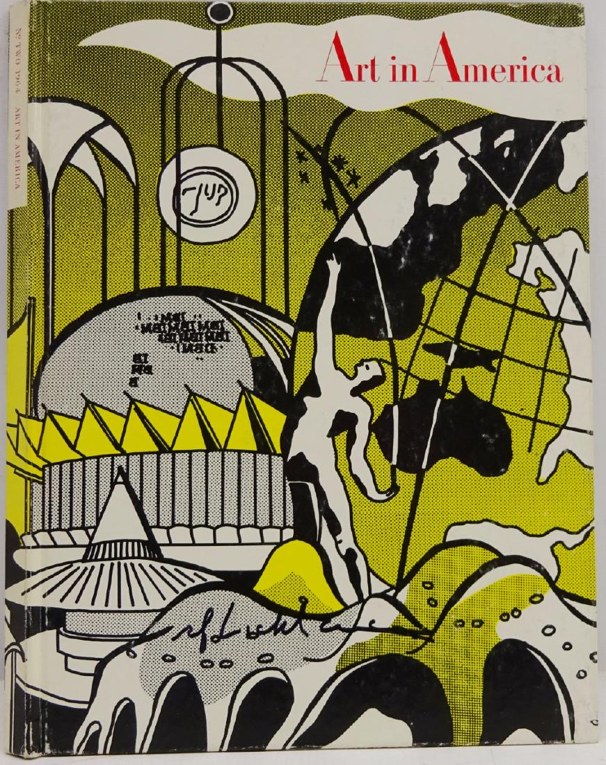 'Art in America', hard cover, Vol. 52, No. Two April: 'Art in America', hard cover, Vol. 52, No. Two April 1964, signed in felt tip pen by Roy Lichtenstein (American 1923-1997) 31cm x 23cm