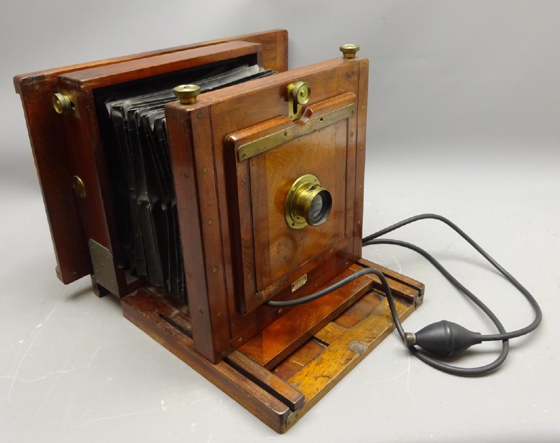 Victorian brass & mahogany Studio Plate Camera by W. (1 of 3)