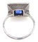 Art Deco style diamond and sapphire white gold ring, - 2