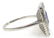 Art Deco style diamond and sapphire white gold ring, - 3