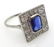 Art Deco style diamond and sapphire white gold ring, - 4