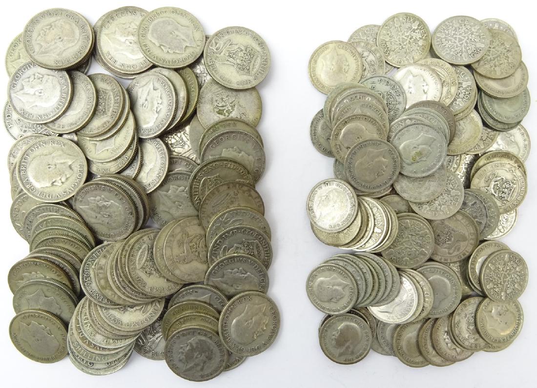 Eighty-three pre 1947 silver one shilling coins and (1 of 1)
