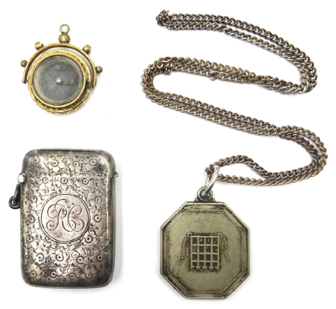 Hallmarked silver vesta case, Victorian novelty (1 of 1)