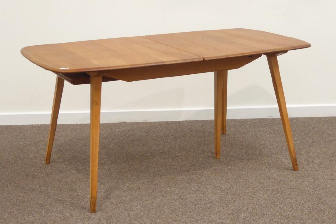 Ercol 'Windsor' light elm rectangular extending dining: Ercol 'Windsor' light elm rectangular extending dining table, 153cm x 83cm, H71cm (closed)