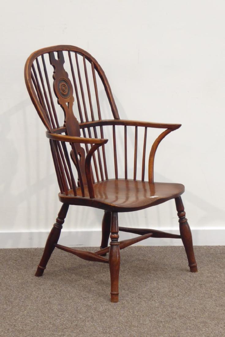 19th Century Yew And Elm High Back Windsor Armchair Mar 01