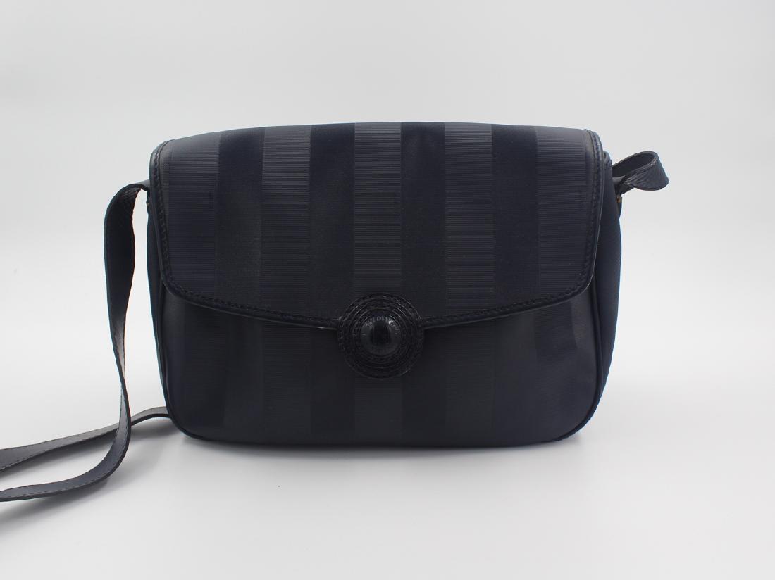 Blue Canvas Fendi Purse Roma 1925 (1 of 4)