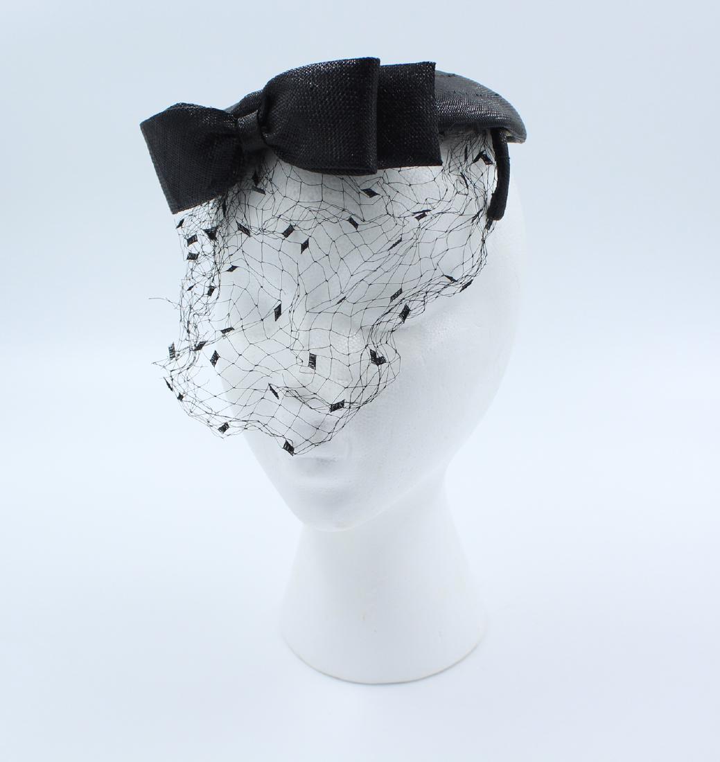 Vintage Bernard Workman Ladies Hat: Rich's Atlanta Tag, Black Bow, With Pin