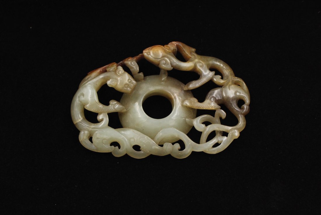 Ming Dynasty Chinese Fine Jade Chilong Bi Disc (1 of 4)