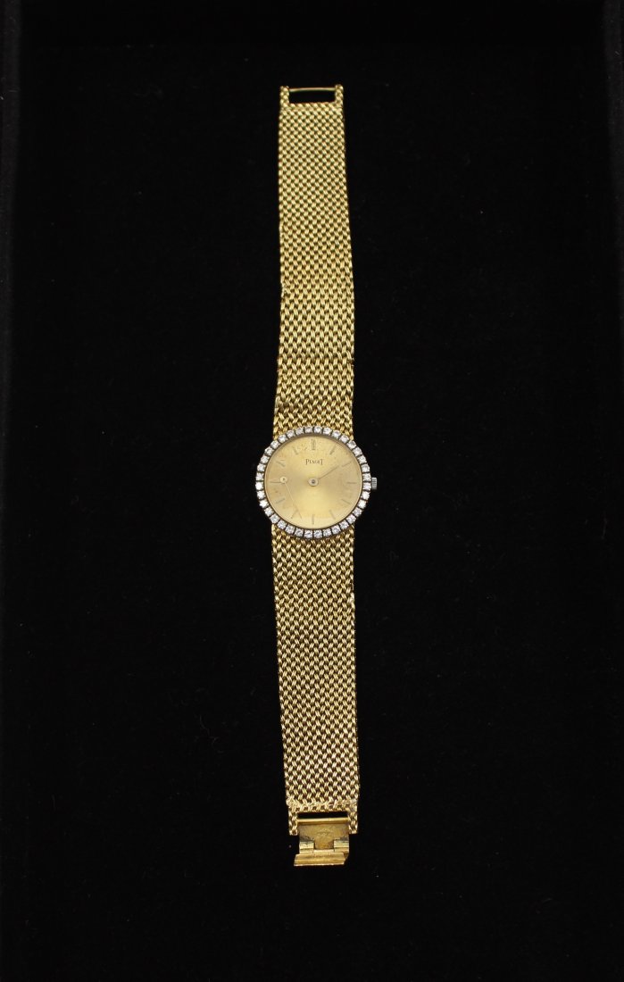 Vintage 18k Gold Diamond Piaget Ladies Wrist Watch (1 of 6)