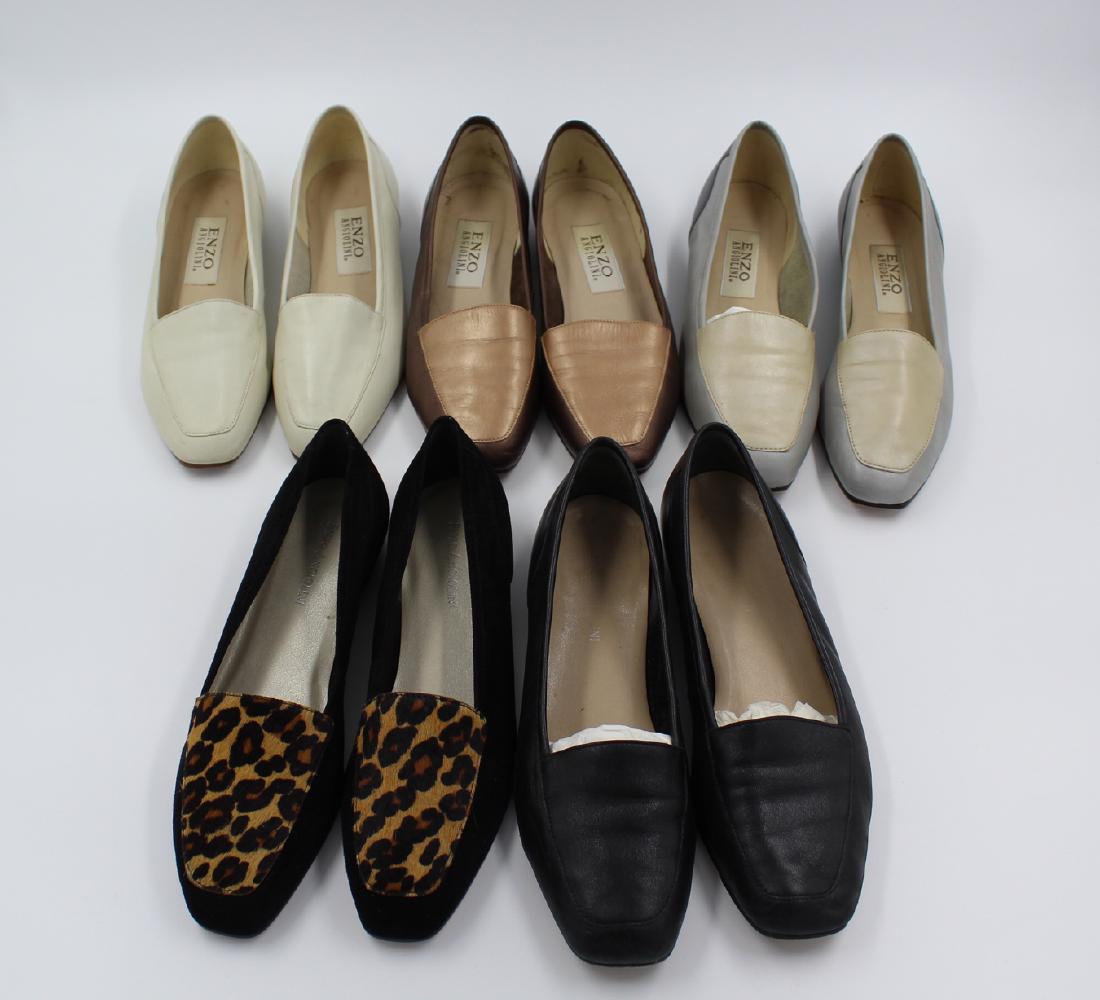 (5) Pairs Vintage Enzo Angiolini Women's Shoes: All Size 7 1/2 Loafers